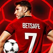 Ficha de fútbol con un jugador de camiseta roja de la marca