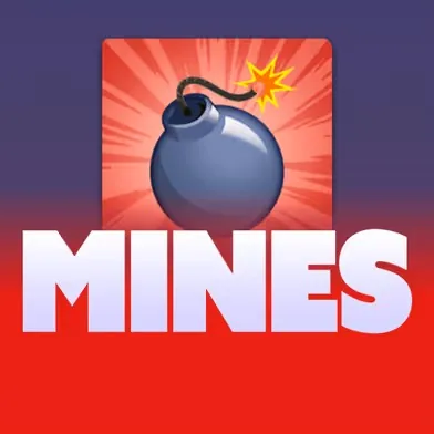 Carátula del juego Mines con una bomba de mecha encendida