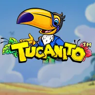 Carátula de la tragamoneda Tucanito con un tucán de dibujo animado